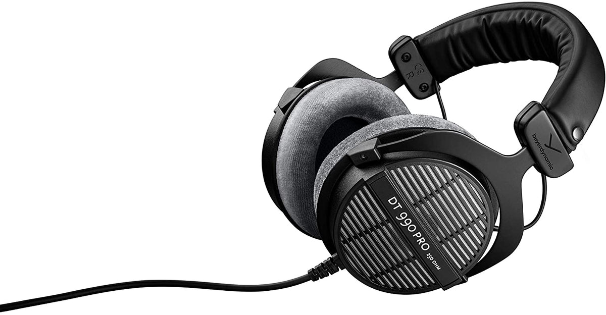 beyerdynamic Dt 990 Pro Over-Ear Studio Monitor Headphones - Open-Back  Stereo Construction, Wired (80 Ohm, Black (Limited Edition))