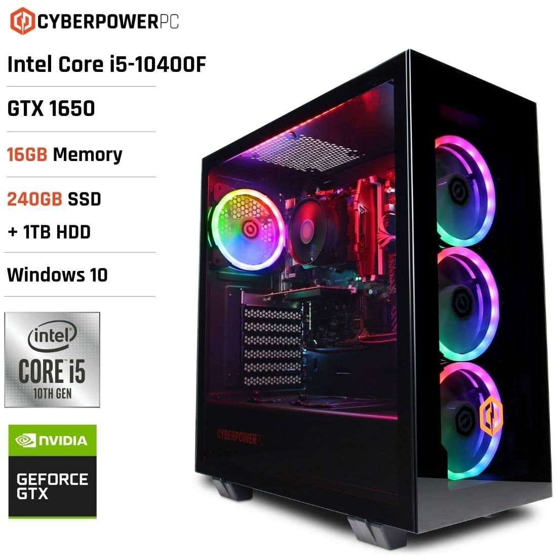 CyberpowerPC Wyvern Gaming PC Intel Core I5 10400F Ghz More