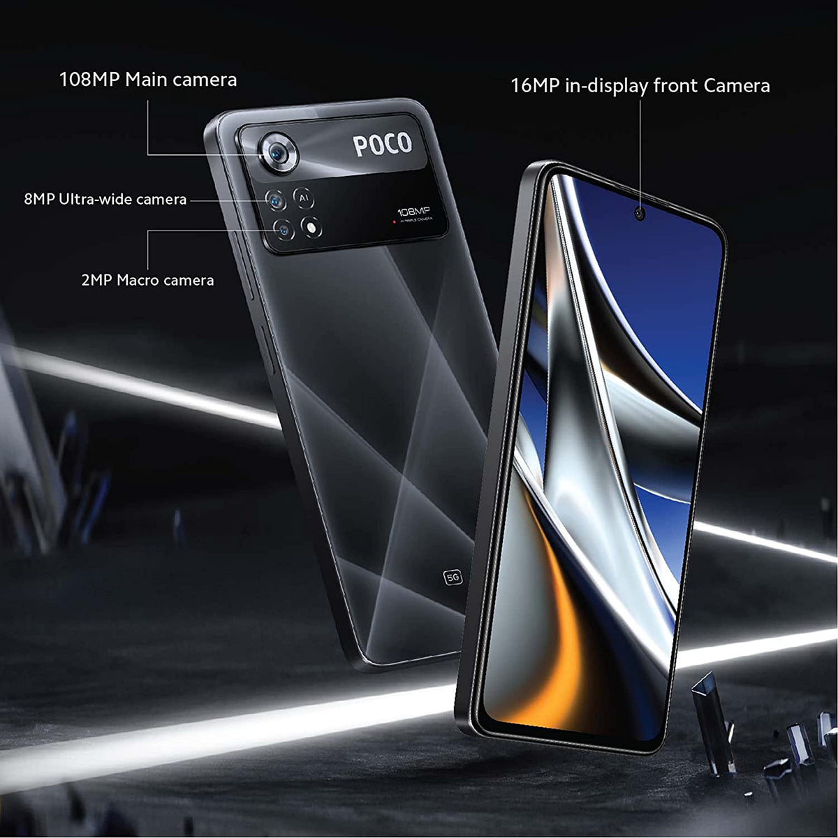 POCO X4 Pro 5G (Laser Black, 6GB RAM 128GB Storage) : : Electronics