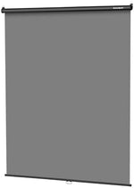 RAUBAY Retractable Pull Down Grey Screen Backdrop - 59.8" x 86.6" Collapsible Wall-Mount Background for Professional Video Production, Photography, TikTok and Video Conferencing