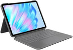 Logitech Combo Touch iPad Air 11-inch (M2 & M3), iPad Air (5th gen) Keyboard Case - Detachable backlit keyboard with kickstand , QWERTY UK English Layout - Grey