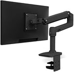 Ergotron – LX Premium Monitor Arm, Single Monitor Desk Mount – fits Flat Curved Ultrawide Computer Monitors up to 34 Inches, 3.2-11.3kg, VESA 75x75mm or 100x100mm – Matte Black (45-241-224)