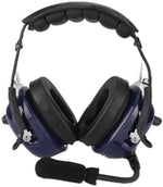 Aviation Pilot Headset, 24db Noise Reduction, Clear Voice, Blue, In-Ear, Wired, Adult, Stainless Steel, 3.5mm Jack, Noise Cancellation, Microphone Included, Adjustable Headband, Windproof