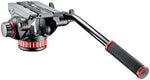 رأس فيديو Manfrotto MVH502AH بقاعدة مسطحة ورافعة ثابتة، رأس فيديو لكاميرات الفيديو المدمجة وكاميرات DSLR، للتصوير، والتصوير بالفيديو، وإنشاء المحتوى، ومدونات الفيديو، والبث المباشر، أسود