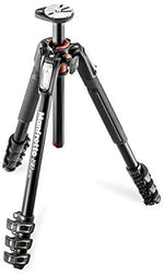 Manfrotto MT190XPRO4 Photo Tripod, 4-Section Aluminium, 90 degree Center Column, for Mirrorless and DSLR Cameras, Black/Anthracite