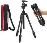 Manfrotto Befree Advanced AS، حامل ثلاثي للكاميرا، قفل ملتوي، متوافق مع Arca-Swiss، محمول، مجموعة حامل ثلاثي القوائم للسفر صغير الحجم، رأس كروي، دعم صور الكربون، لكاميرات DSLR، بدون مرآة، ملحقات الكاميرا