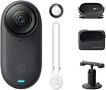 Insta360 GO 3S 128GB Midnight Black - 4K Tiny Portable Vlogging Camera, Hands-Free POVs, Mount Anywhere, Stabilization, 140 Min Battery Life, 10m Waterproof, AI Editing, Black, For Vlog, Travel