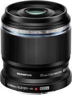 Olympus M. Zuiko Digital ED 30mm F3.5 Macro Lens, Suitable for All MFT Cameras ( OM-D & PEN models, Panasonic G-series), black