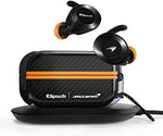Klipsch T5 II True Wireless Sport Earphones McLaren Edition with Dust/Waterproof Case & Earbuds, Best Fitting Ear Tips, Ear Wings, 32 Hours of Battery Life, & Wireless Charging Case