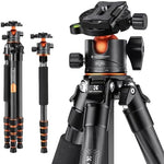 K&F Concept Carbon Fiber Camera Tripod, 62inch Compact Lightweight Tripod Monopod with Ball Head Carrying Bag Loading Up to 33lbs/15KG for DSLR Canon Nikon Sony A255C2+BH-36L