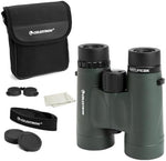 منظار سيليسترون 71332 Nature DX 8x42 مم مع عدسات متعددة الطبقات، زجاج منشوري BaK-4 وحقيبة حمل، أخضر