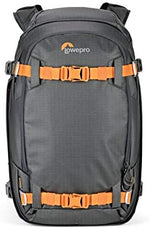 Lowepro Whistler 350 AW II, 4-Season Camera Backpack with Recycled Fabrics, All Weather Cover, Camera Bag for Professional Use, Fits 13” Laptop, Insert Pads, Pro Mirrorless or DSLR Case, Grey