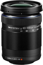 عدسة OM SYSTEM M.Zuiko Digital ED 40-150mm F4-5.6، تكبير تليفوتوغرافي، مناسب لجميع كاميرات MFT (موديلات Olympus OM-D & PEN، سلسلة Panasonic G)، أسود