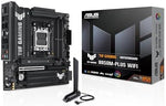 ASUS TUF GAMING B850M-PLUS WIFI AMD mATX motherboard, 14+2+1 80A DrMOS power stages, DDR5, PCIe 5.0 Ready, 3xM.2 slots, Wi-Fi 6E, Realtek 2.5Gb Ethernet, DisplayPort, HDMI, BIOS FlashBack, Aura Sync