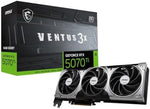 MSI GeForce RTX 5070 Ti 16G VENTUS 3X OC Graphics Card - RTX 5070 Ti GPU, 16GB GDDR7 (28Gbps/256-bit), PCIe 5.0 - Triple Fan Thermal Design (3 x TORX FAN 5.0) - HDMI 2.1b, DisplayPort 2.1b