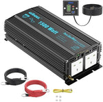 Pure Sine Wave Power Inverter 1500W DC 12V to AC 230V 240V with 4.5m Battery Status monitor Remote Controller 2.4A USB Port