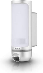 كاميرا Bosch Smart Home Eyes الخارجية - لمراقبة الممتلكات بشكل موثوق مع وظيفة إضاءة إضافية عبر الإضاءة الخارجية المدمجة