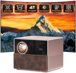 【Fully Sealed Engine & 2.2 Speaker Channel】Auto Focus & Keystone XuanPad WiFi Bluetooth Projector, Dual 36W Hi-Fi Speaker, 28000L 4K Support Dustproof Smart Projector for iOS/Android/TV Stick