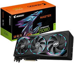 Gigabyte AORUS GeForce RTX 5080 MASTER 16G Graphics Card - 16GB GDDR7, 256bit, PCI-E 5.0, 2805MHz Core Clock, 3 x DisplayPort, 1 x HDMI, GV-N5080AORUS M-16GD