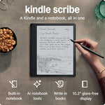 Kindle Scribe (2022 release) - 16 GB, the first Kindle and digital notebook, all in one, with a 10.2" 300 ppi Paperwhite display, with built-in notebook summarisation. Includes Premium Pen