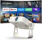 [Netflix الرسمي والتركيز التلقائي] جهاز عرض ذكي صغير يدعم 4K، واي فاي وبلوتوث، جهاز عرض محمول XuanPad Native 1080P مع حامل 360 درجة، حجر مفتاح تلقائي، تصميم تبريد أنحف، إزالة الغبار