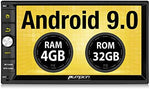 PUMPKIN Android 9.0 Double Din Car Stereo Head Unit 4GB RAM Sat Nav Bluetooth Support GPS WIFI DAB+ AUX Android Auto USB SD Fastboot with 7" Touch Screen