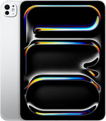 Apple iPad Pro 11-inch (M4): Ultra Retina XDR display, 256GB, Landscape 12MP Front Camera/12MP Back Camera, Wi-Fi 6E + 5G Cellular with eSIM, All-Day Battery Life, Standard glass - Silver