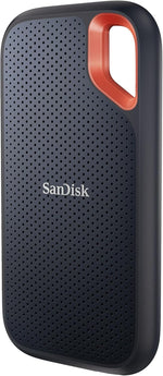 SSDISK Extreme Portable SSD 8TB (تصل إلى 1050 ميجابايت/ثانية قراءة ، 1000 ميجابايت/ثانية ، NVME SSD ، USB-C ، محرك الحالة الصلبة الخارجية ، IP65 مصنفة لمقاومة الغبار والماء ، حلقة Carabiner) أسود