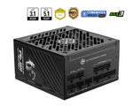 مزود طاقة MSI MPG A1250GS PCIE5 Power Supply — ذهبي • شحن بقدرة 1250 واط