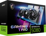 بطاقة رسومات MSI GeForce RTX 5080 16G — كرت شاشة RTX 5080 • نقل بيانات حتى 30 جيجابت/ث • ذاكرة 16 جيجابايت GDDR7