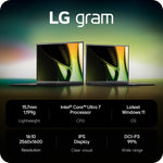LG gram 2024 16Z90S 16 Laptop — 1TB storage / Black / Intel Core Ultra 7 processor / 16GB RAM / 16-inch display (Used – Very Good, Open Box)