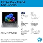 لابتوب HP OmniBook X Flip 14 Touchscreen — تخزين 512 جيجابايت • فضي • معالج إنتل كور Ultra 5 • ذاكرة عشوائية 16 جيجابايت