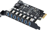 7 Port PCI Express Expansion Card, USB 3.0 7 Port Front Expansion Card, Connect 7 Devices Expanded