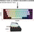 ROCK POW 60% Wired Gaming Keyboard, RGB Backlit Ultra-Compact Mini Keyboard, Waterproof Small Compact 61 Keys Keyboard for PC/Mac Gamer, Typist, Travel, Easy to Carry on Business Trip(Black-White)