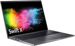 Acer Swift X SFX16-52G 16 inch Laptop - (Intel Core i7-1260P, 16GB, 1TB SSD, Intel Arc A370M, WQXGA Display, Windows 11, Iron)