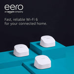 Amazon eero 6 dual-band mesh Wi-Fi 6 system | with built-in Zigbee smart home hub | 3-pack
