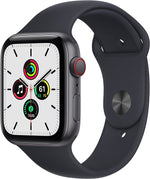 Apple Watch SE (GPS + Cellular, 44mm) - Space Grey Aluminium Case with Midnight Sport Band - Regular