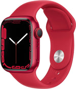 Apple Watch Series 7 (GPS + Cellular, 41mm) - Aluminium Case, RED Sport Band