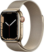 Apple Watch Series 7 (GPS + Cellular, 41mm) - Gold Stainless Steel Case, Gold Milanese Loop