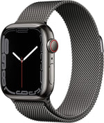 Apple Watch Series 7 (GPS + Cellular, 41mm) - Graphite Stainless Steel Case, Graphite Milanese Loop