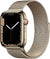 Apple Watch Series 7 (GPS + Cellular, 45mm) - Gold Stainless Steel Case, Gold Milanese Loop Watches Apple 