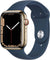 Apple Watch Series 7 GPS + Cellular, 45mm Gold Stainless Steel Case with Abyss Blue Sport Band - Regular Watches Apple 