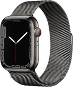 Apple Watch Series 7 (GPS + Cellular, 45mm) - Graphite Stainless Steel Case, Graphite Milanese Loop