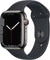 Apple Watch Series 7 GPS + Cellular, 45mm Graphite Stainless Steel Case with Midnight Sport Band - Regular Watches Apple 