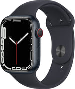 Apple Watch Series 7 (GPS + Cellular, 45mm) - Midnight Aluminium Case, Midnight Sport Band