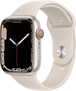 Apple Watch Series 7 (GPS + Cellular, 45mm) - Starlight Aluminium Case, Starlight Sport Band