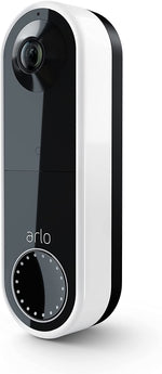 Arlo Essential Wire-Free Video Doorbell - HD Video, 180° View, Night Vision, 2 Way Audio, Direct to Wi-Fi No Hub Needed, Wire-Free or Wired, White