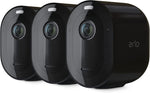 Arlo Pro 4 Spotlight Camera 3 Pack Wireless Security, 2K Video & HDR, Color Night Vision, 2 Way Audio, Direct to WiFi, Black