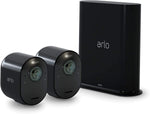Arlo Ultra 2 Spotlight Camera - 2 Camera Security System - Wireless, 4K Video & HDR, Color Night Vision, 2 Way Audio, Wire-Free, 180º View, Black