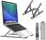 Artikel Uni-Lite+ Laptop Stand with carrying Pouch | 6 Height Adjustable Riser for desk Carbon Black